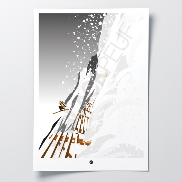 Découvrez les affiches BLACKPEUF | Illustration Montagnes colorés pour votre déco