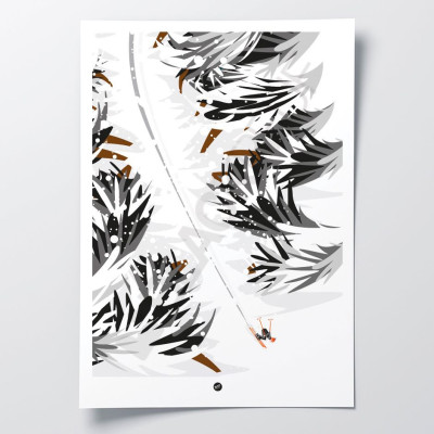 Découvrez les affiches BLACKPEUF | Illustration Montagnes colorés pour votre déco