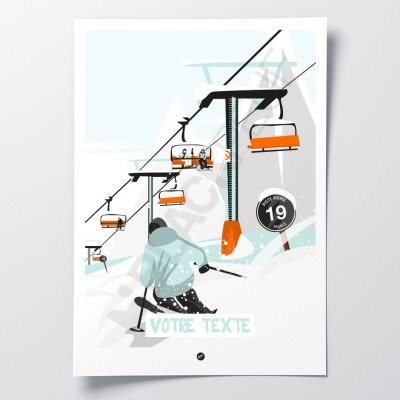 Découvrez les affiches BLACKPEUF | Illustration Montagnes colorés pour votre déco