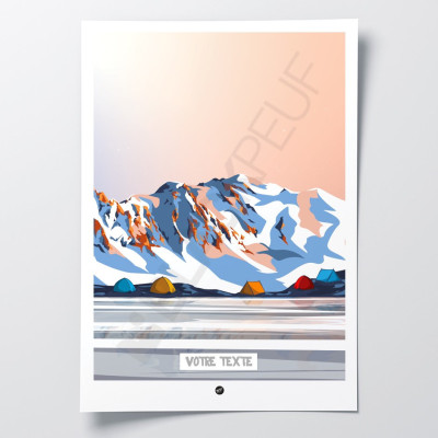 Découvrez les affiches BLACKPEUF | Illustration Montagnes colorés pour votre déco