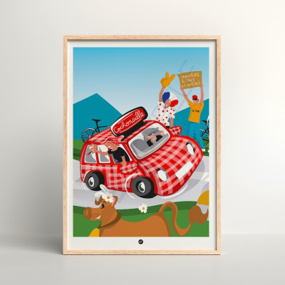 Découvrez les affiches BLACKPEUF | Illustration Montagnes colorés pour votre déco