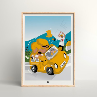 Découvrez les affiches BLACKPEUF | Illustration Montagnes colorés pour votre déco