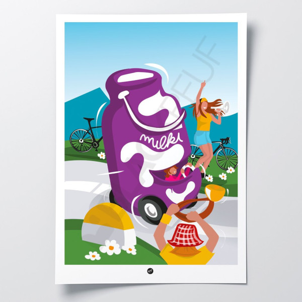 Découvrez les affiches BLACKPEUF | Illustration Montagnes colorés pour votre déco