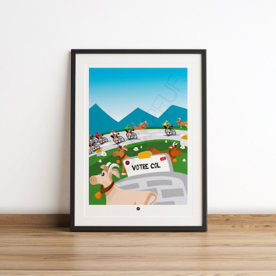 Découvrez les affiches BLACKPEUF | Illustration Montagnes colorés pour votre déco