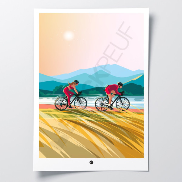 Découvrez les affiches BLACKPEUF | Illustration Montagnes colorés pour votre déco