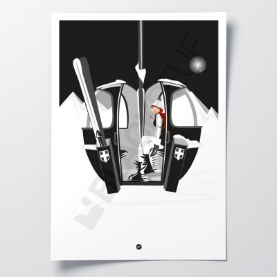 Découvrez les affiches BLACKPEUF | Illustration Montagnes colorés pour votre déco