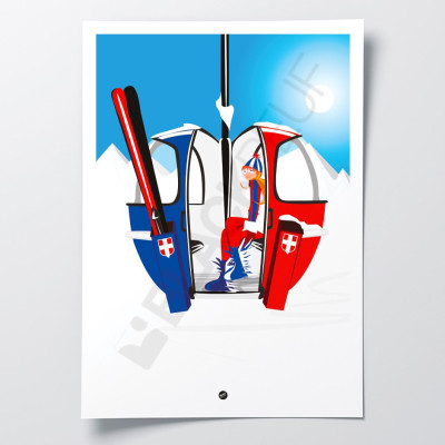 Découvrez les affiches BLACKPEUF | Illustration Montagnes colorés pour votre déco