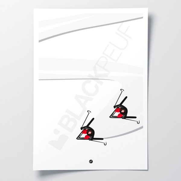 Découvrez les affiches BLACKPEUF | Illustration Montagnes colorés pour votre déco