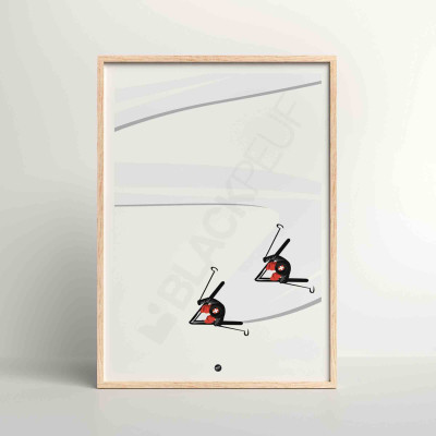 Découvrez les affiches BLACKPEUF | Illustration Montagnes colorés pour votre déco