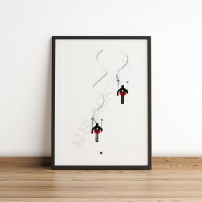 Découvrez les affiches BLACKPEUF | Illustration Montagnes colorés pour votre déco