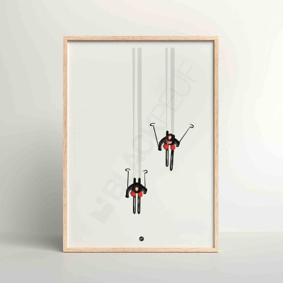 Découvrez les affiches BLACKPEUF | Illustration Montagnes colorés pour votre déco