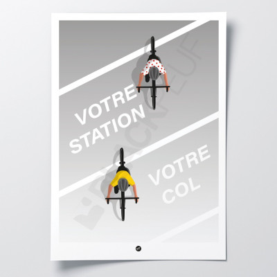 CONFEZIONE POSTER DUO CYCLISTE