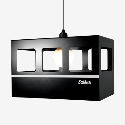 Lampe en forme de cabine de téléphérique à suspendre, à poser ou à