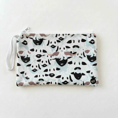 GRANDE POCHETTE BEEHH FAMILY BLACKPEUF