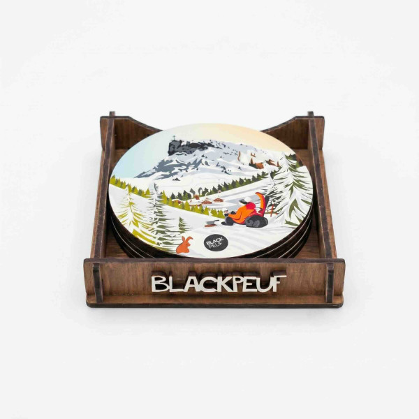 DESSOUS DE VERRE CAFE FOLLIET HIVER BLACKPEUF