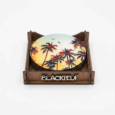 DESSOUS DE VERRE CIEL DE PALMIERS BLACKPEUF