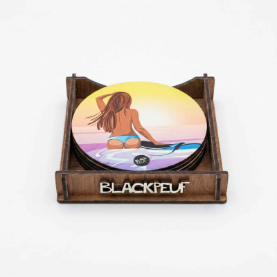 COASTERS SUNSET BIKINI BLACKPEUF
