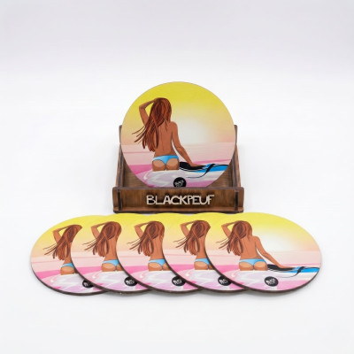 COASTERS SUNSET BIKINI BLACKPEUF