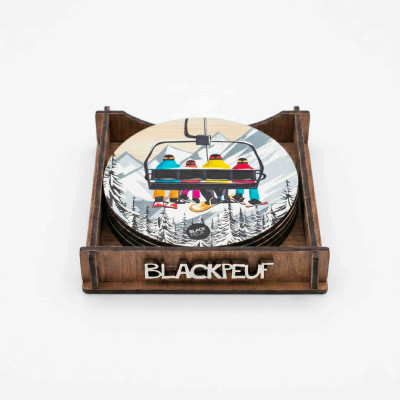 DESSOUS DE VERRE TELESIEGE FAMILY BLACKPEUF
