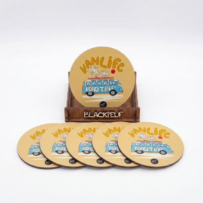COASTERS PATCH VANLIFE BLACKPEUF
