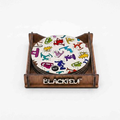 COASTERS KEITH PATCHWORK BLACKPEUF