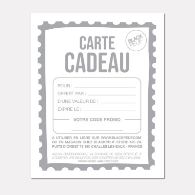 Carte Cadeau Félicitations | Blackpeuf