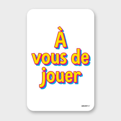 Rectangular canvas featuring the inscription “Your turn to play” for personalization.