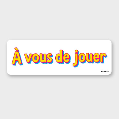 Panoramic canvas featuring the inscription “Your turn to play” for personalization.