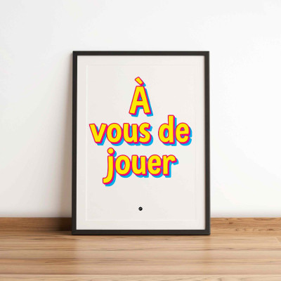 Framed 30 × 40 cm poster, ready to be customized.