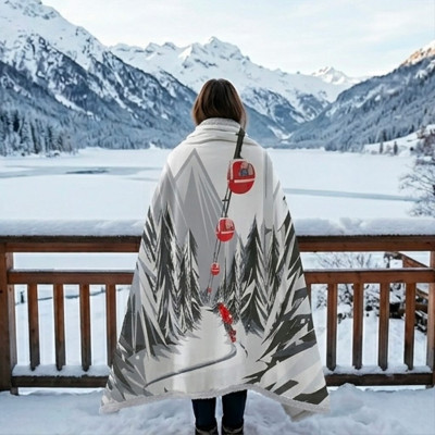 XXL Berg-Kuscheldecke 200x150 Pop | Weiche & Gemütliche Ski-Decke