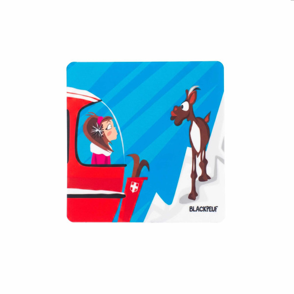 Autocollant sticker  BLACKPEUF souvenir chic des alpes
