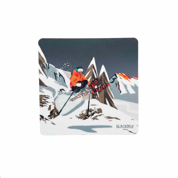 Autocollant sticker  BLACKPEUF souvenir chic des alpes