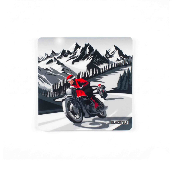 Autocollant sticker  BLACKPEUF souvenir chic des alpes