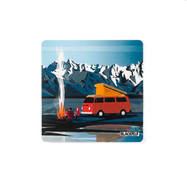 Autocollant sticker  BLACKPEUF souvenir chic des alpes
