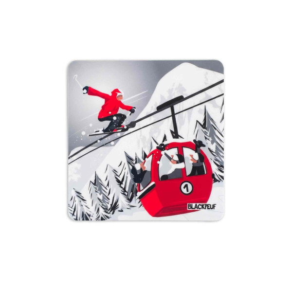 Autocollant sticker  BLACKPEUF souvenir chic des alpes