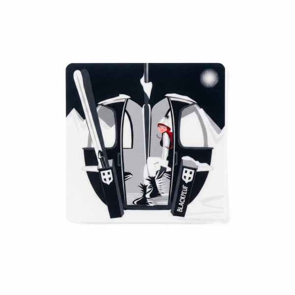 Autocollant sticker  BLACKPEUF souvenir chic des alpes