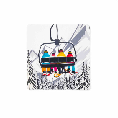 Autocollant sticker  BLACKPEUF souvenir chic des alpes