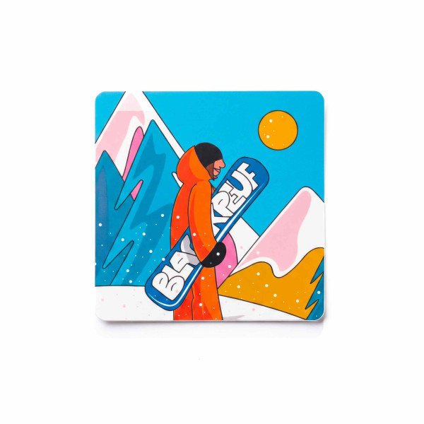 Autocollant sticker  BLACKPEUF souvenir chic des alpes