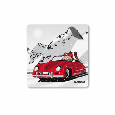 Autocollant sticker  BLACKPEUF souvenir chic des alpes