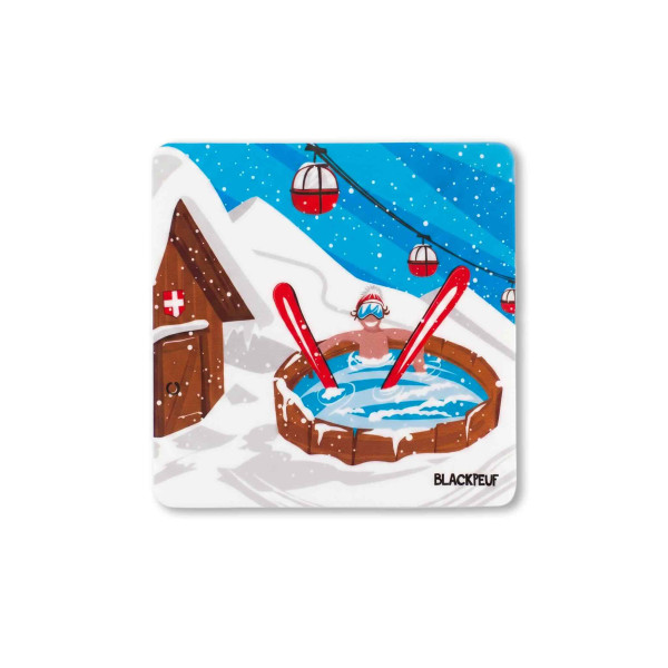 Autocollant sticker  BLACKPEUF souvenir chic des alpes