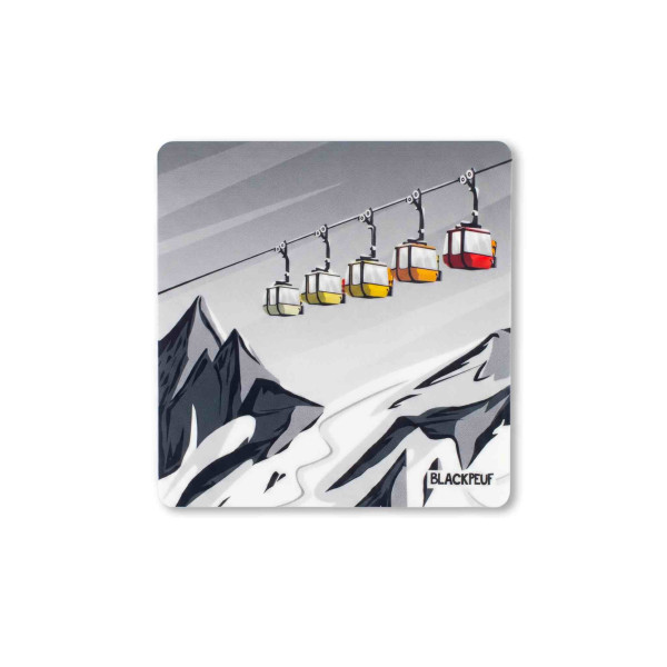 Autocollant sticker  BLACKPEUF souvenir chic des alpes