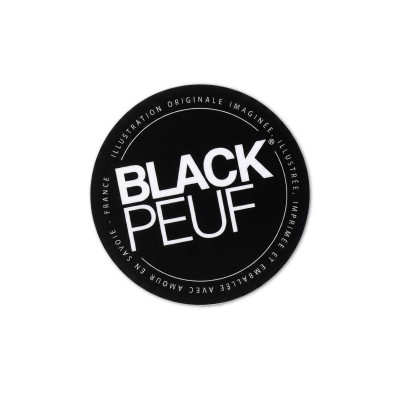 Autocollant sticker  BLACKPEUF souvenir chic des alpes