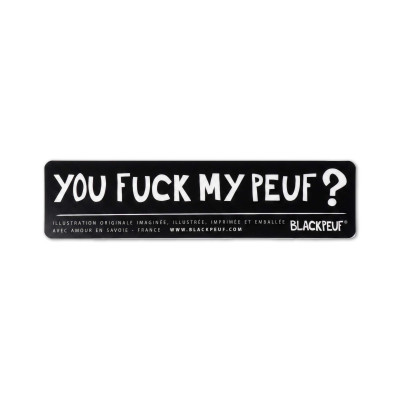 Autocollant sticker  BLACKPEUF souvenir chic des alpes