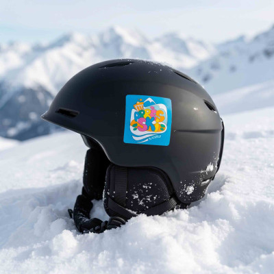 Autocollant sticker  BLACKPEUF souvenir chic des alpes