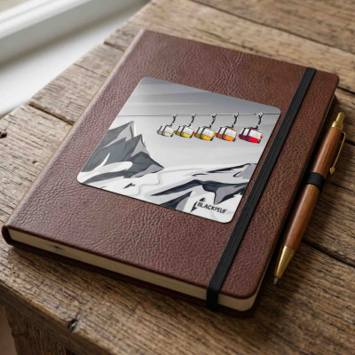 Autocollant sticker  BLACKPEUF souvenir chic des alpes