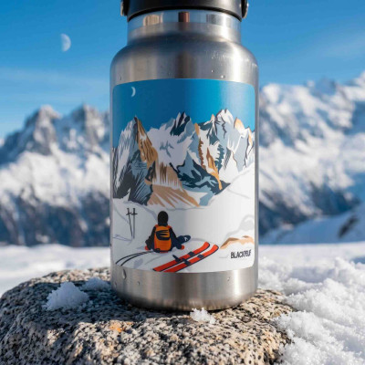 Autocollant sticker  BLACKPEUF souvenir chic des alpes