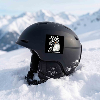 Autocollant sticker  BLACKPEUF souvenir chic des alpes