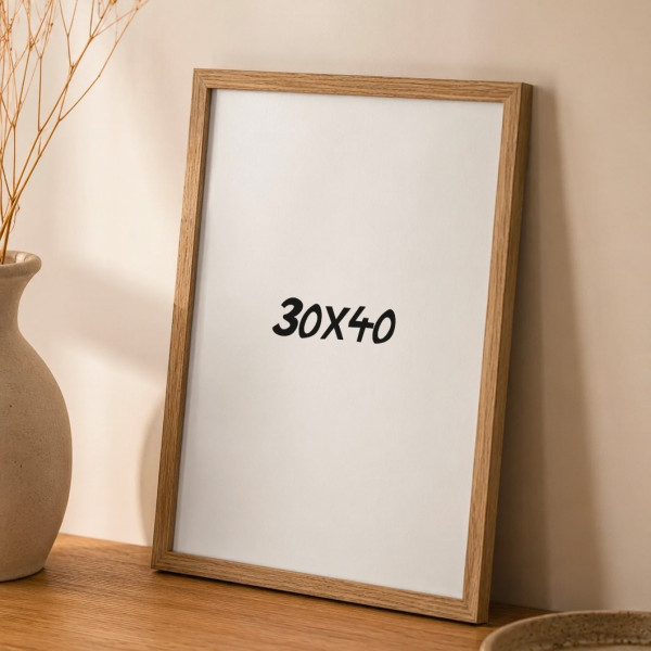 OAK-COLORED WOODEN FRAME 30x40 CM | BLACKPEUF