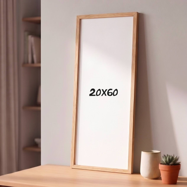 OAK-COLOURED WOODEN FRAME 20X60 CM BLACKPEUF