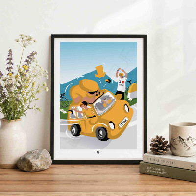 Découvrez les affiches BLACKPEUF | Illustration Montagnes colorés pour votre déco